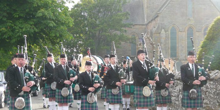 Dornoch Pipe Band and Cathedral