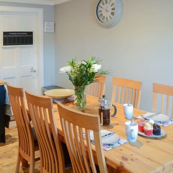 Dining table, Wallace House holiday home, Dornoch