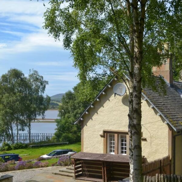 Exterior looking West from Sluice Keeper's Cottage, Dornoch