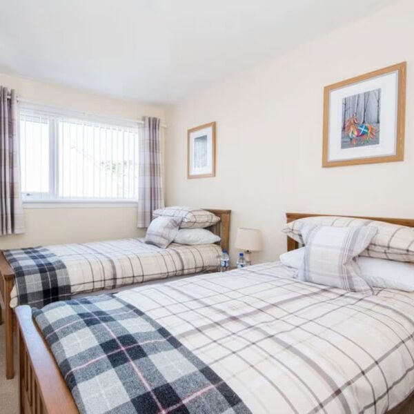 Twin room, Raasay holiday cottage, Dornoch