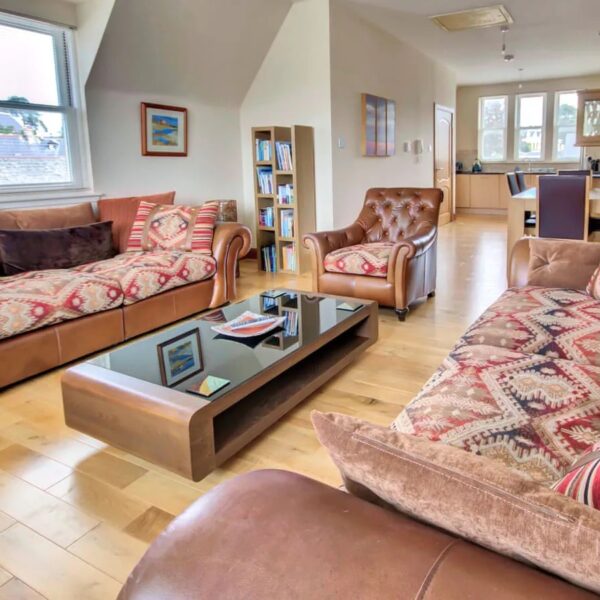 Living room and kitchen 1 Argyle Place Dornoch