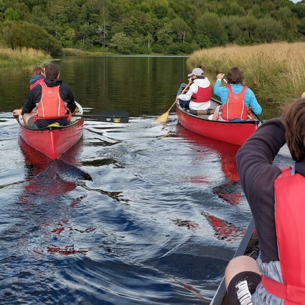 Children canoeing, Go Wild Highlands, Lairg