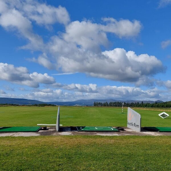 Golf driving range at Davochfin Farm, Dornoch