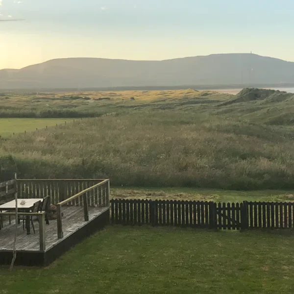 View from window at Seashells holiday cottage, Embo