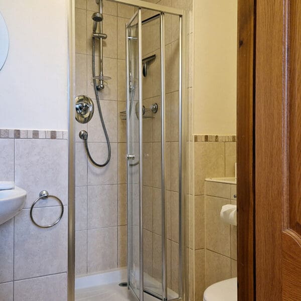 Shower room in Bird's Eye View apartment, dornoch