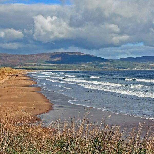 View of Embo Beach at high tide