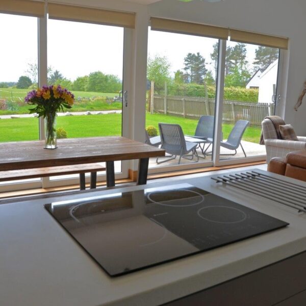 Open plan room, Spire View holiday home, Dornoch