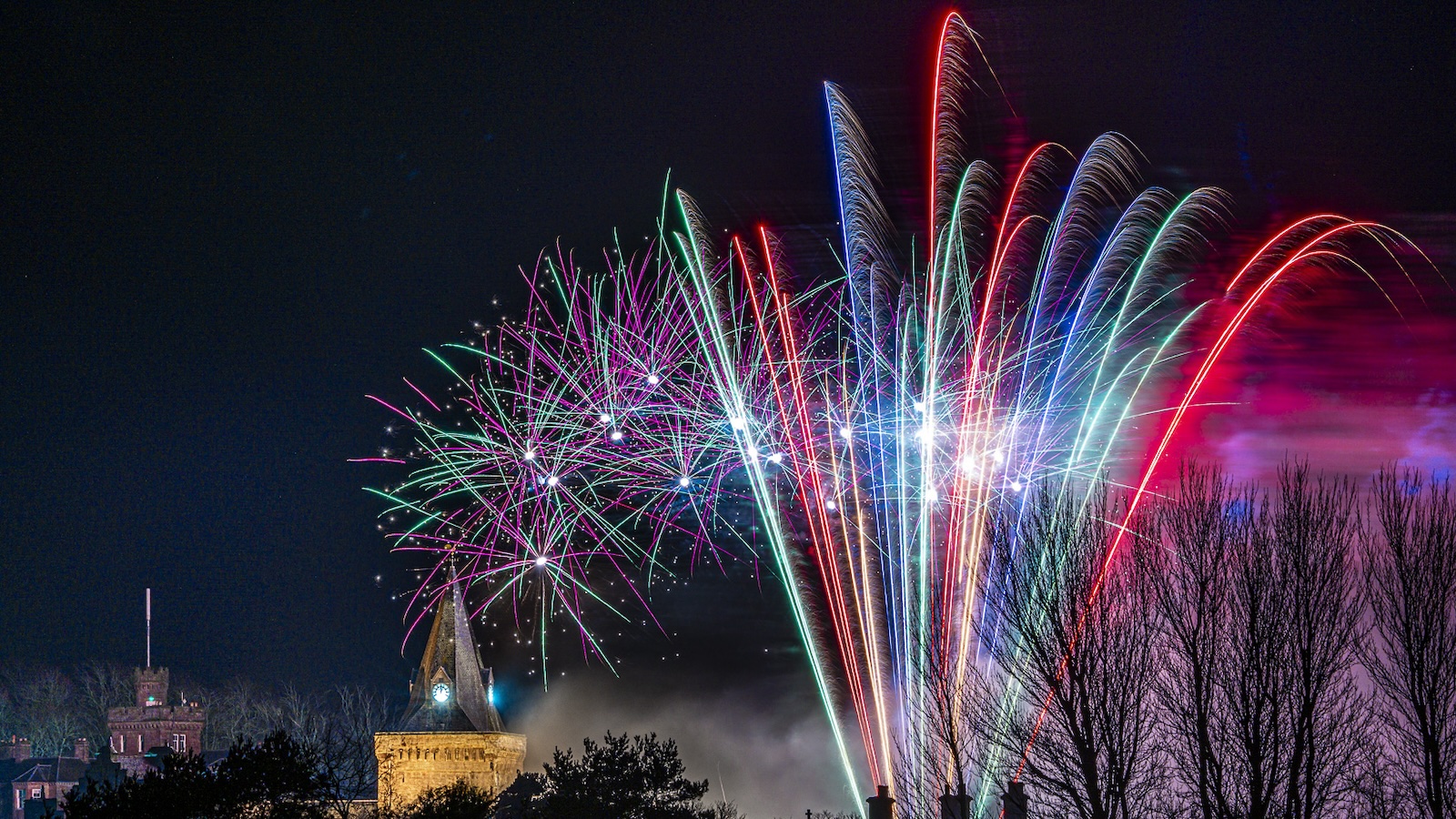 Cathedral and fireworks, Dornoch