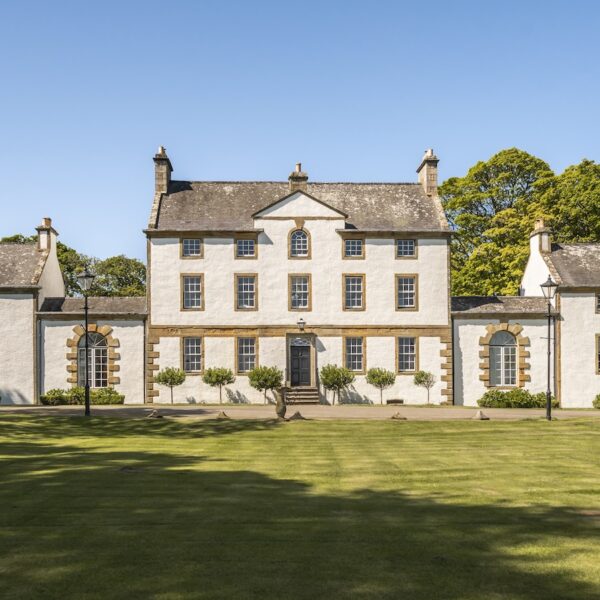 South facing exterior of Embo House, Dornoch on sunny day