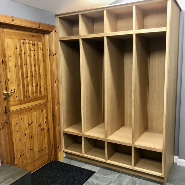 Golf bag storage in hallway of 2 Quail, Dornoch