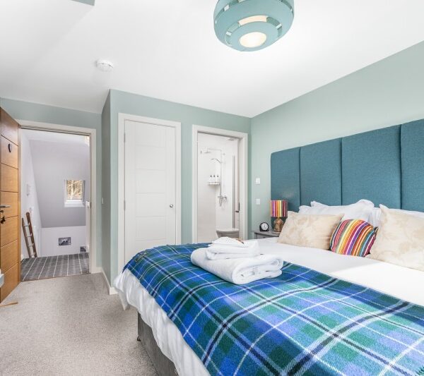 Bedroom 2 with ensuite, Heartseed House, Dornoch