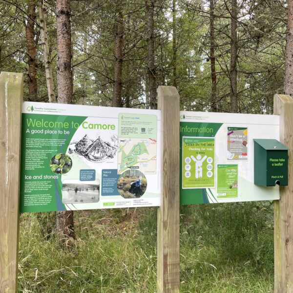 Information boards in Camore Woods, Dornoch