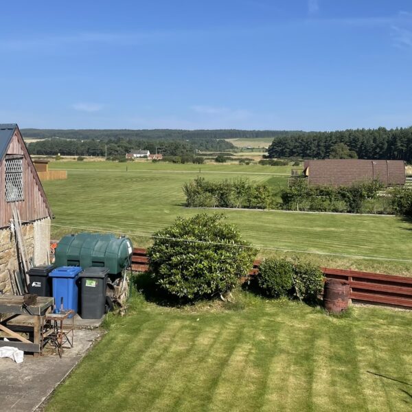 Rear garden looking north at Achlean Holiday cottage, Dornoch