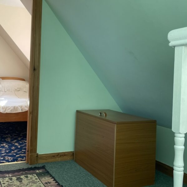 Upstairs landing looking in twin bedroom in Achlean Holiday cottage, Dornoch