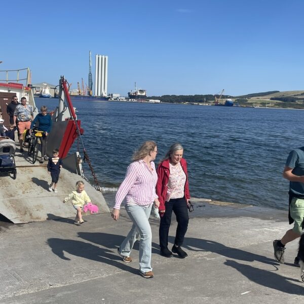 Passengers disembarking from Cromarty ferry