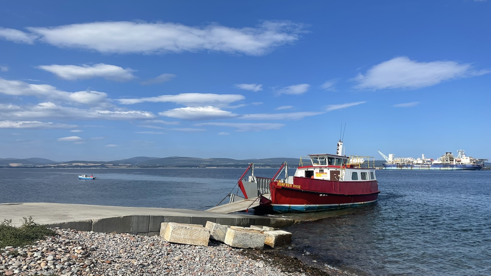 Cromarty ferry on south pier