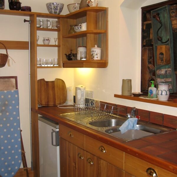 Kitchen view 2 in Blacksmith's Cottage, Dornoch, Scotland