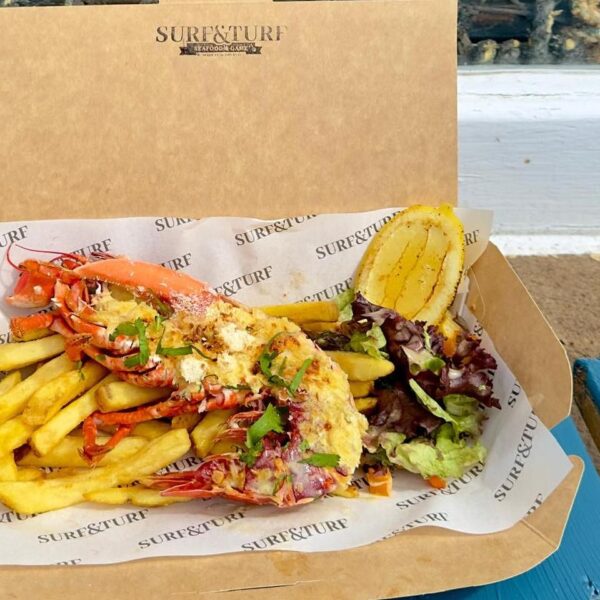 Surf & Turf Dornoch, Lobster and chips 1200x960