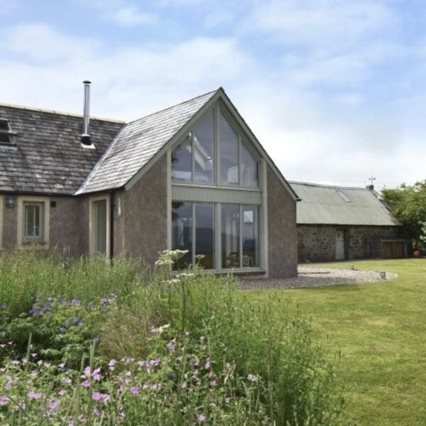 Rear exterior of Farthingworth holiday rental home, Skelbo, Dornoch