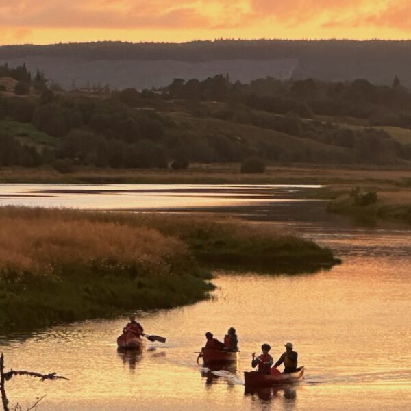 Canoeing at sunset, Go Wild Highlands, Lairg