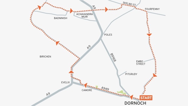 Achavandra cycle route map