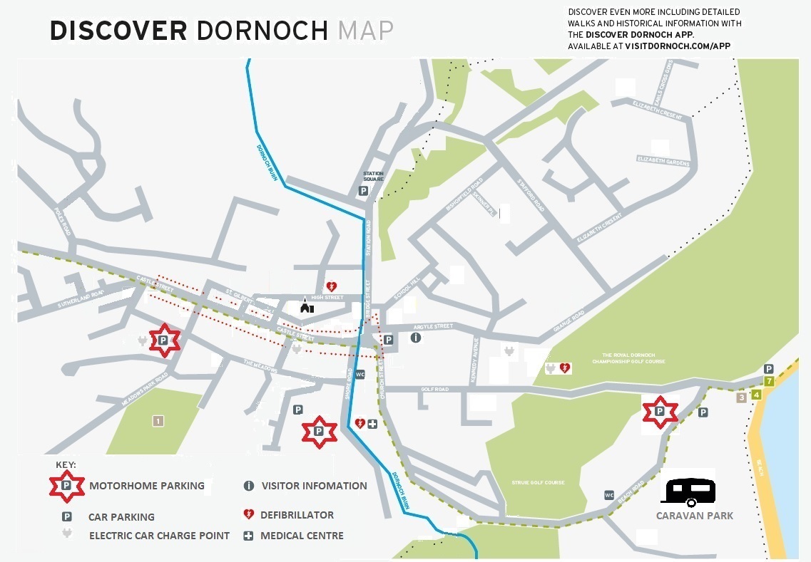 Dornoch parking map