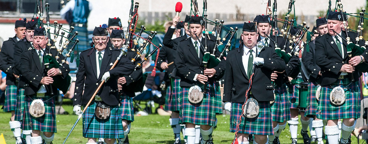 Pipe-Band Dornoch Highland games